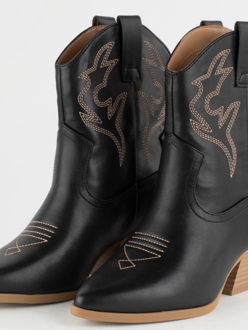 Black Western Ankle Boots